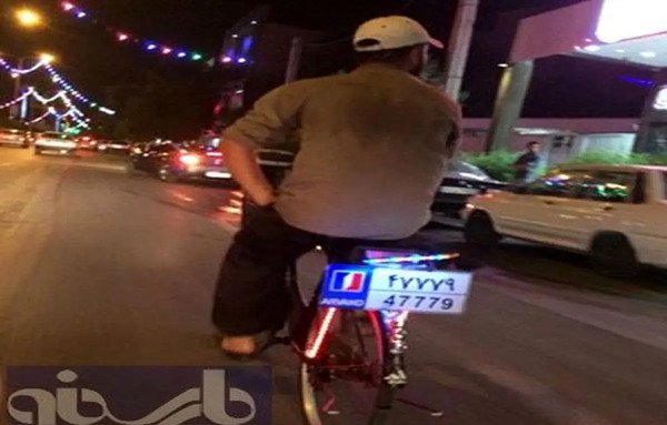 عکس پلاک دوچرخه دبی