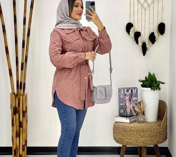 عکس مانتو مخمل کوتاه