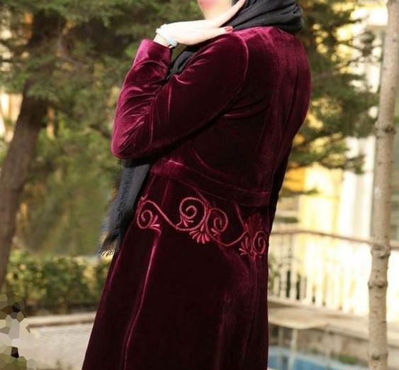 عکس مانتو مخمل کوتاه
