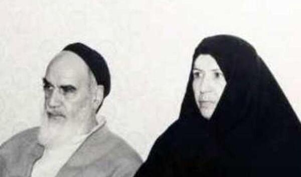 عکس جوانی همسر خمینی
