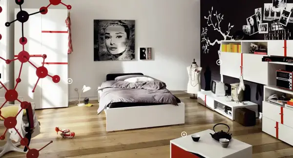 عکس اتاق خواب دخترانه مدرن