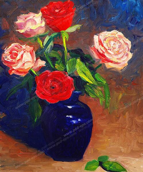 عکس نقاشی گلدان خالی