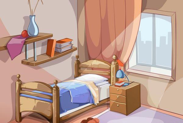 عکس نقاشی تخت خواب کودک