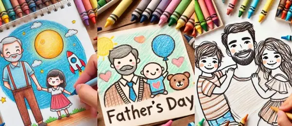 عکس نقاشی روز پدر جدید