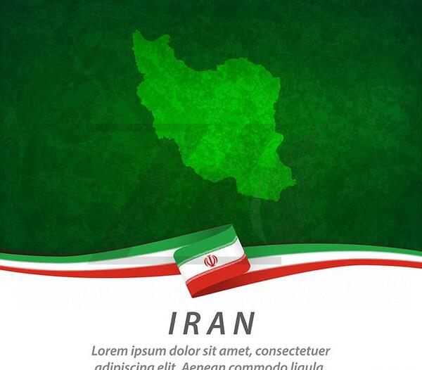 عکس پرچم ایران با نقشه