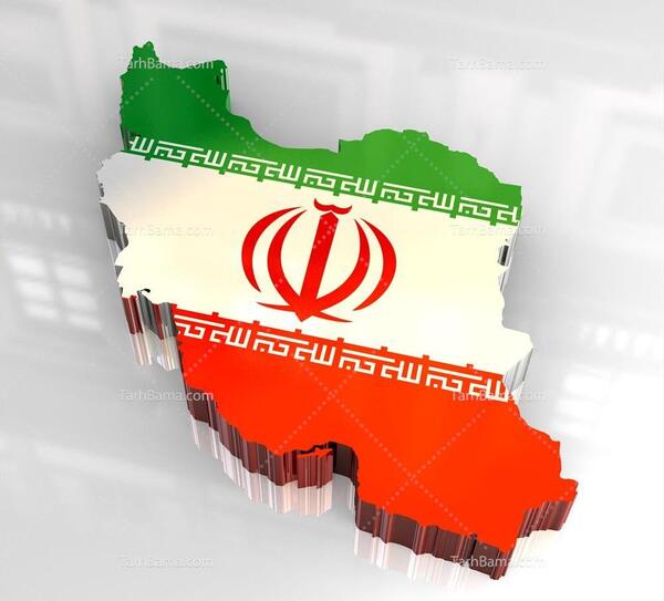 عکس پرچم ایران با نقشه