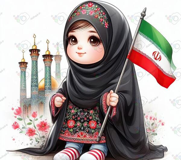 عکس کارتونی از پرچم ایران