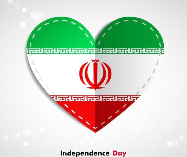 عکس پرچم ایران با قلب