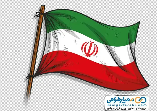 عکس پرچم ایران به صورت نقاشی