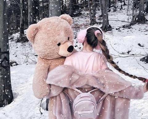 ژست عکس با خرس ولنتاین