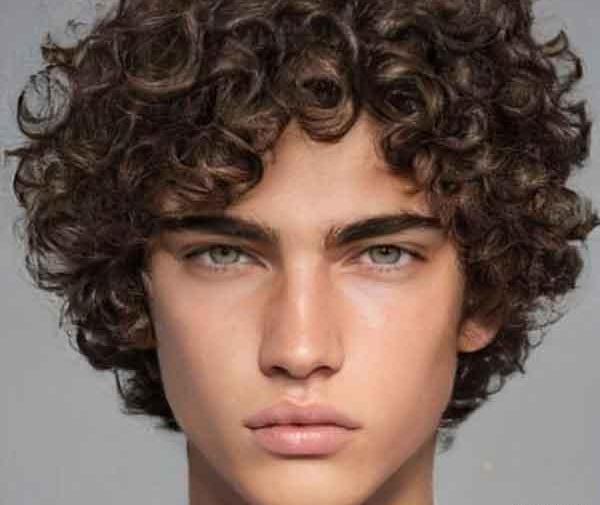 ژست عکس مو فرفری