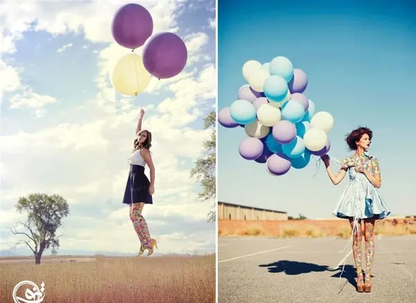 ژست عکس با بادکنک