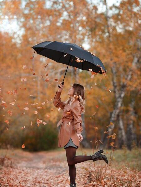 عکس ژست عکاسی دخترانه پاییز