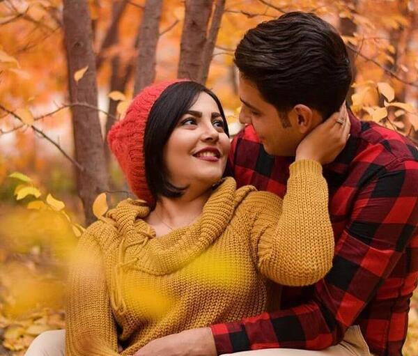 عکس ژست عکاسی تولد با همسر