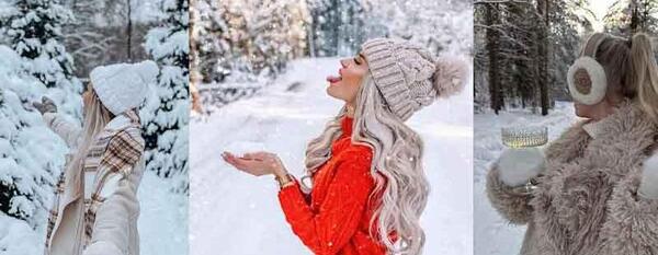 ژست عکس تولد برفی