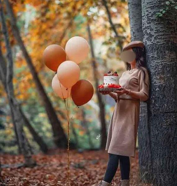 ژست عکس تولد توی پارک