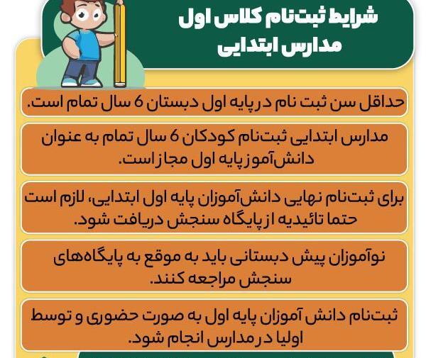 عکس فرم مدرسه کلاس اول