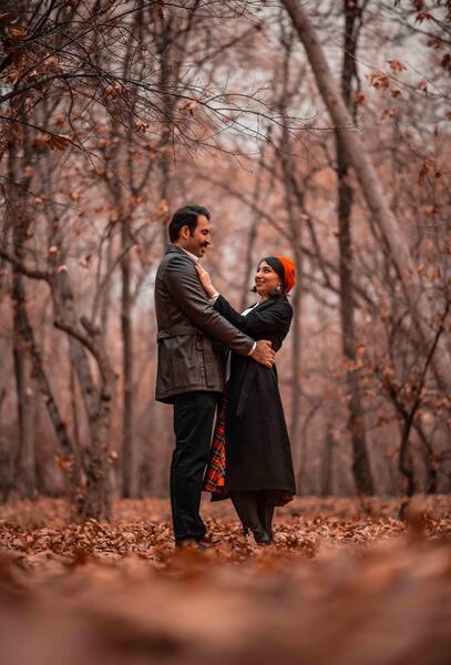 ژست عکس دونفره خیابانی