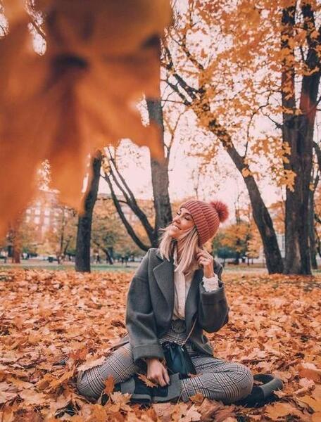 عکس ژست عکاسی پاییزی