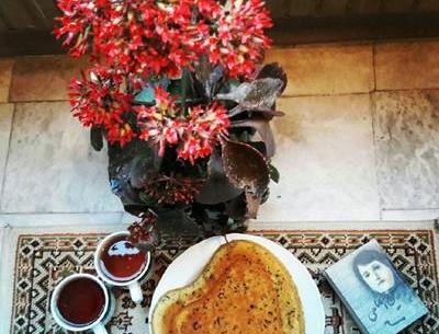 عکس کیک و چایی عصرونه