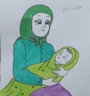 عکس نقاشی دخترانه کلاس ششم