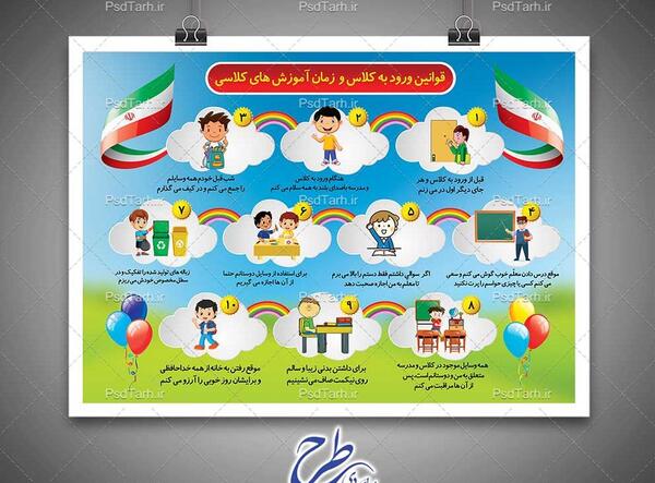عکس قوانین کلاس پنجم