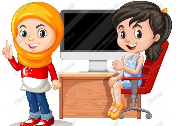 عکس کلاس کامپیوتر کودکان