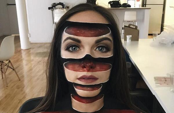 عکس نقاشی هالووین روی صورت