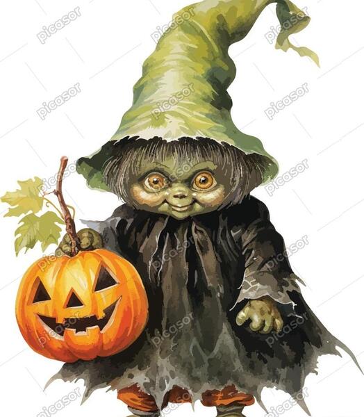 عکس کدو تنبل هالووین نقاشی