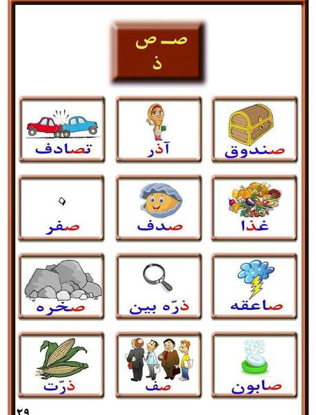 عکس نشانه ص کلاس اول