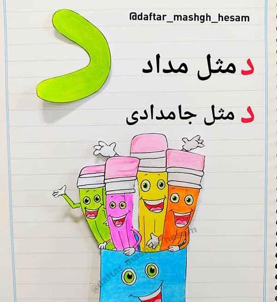 عکس حروف الفبای کلاس اول