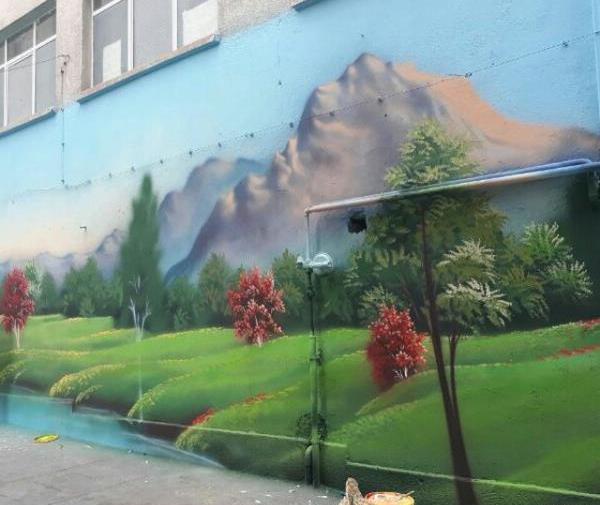 عکس دیوار مدرسه ابتدایی