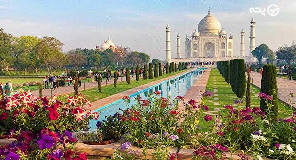 عکس تاج محل در شب