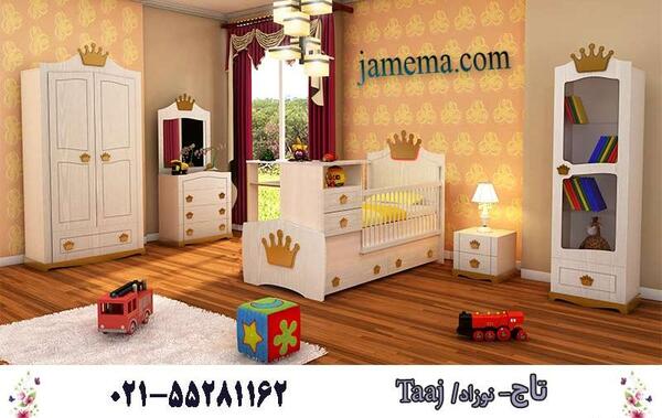 عکس تخت خواب تاج دار