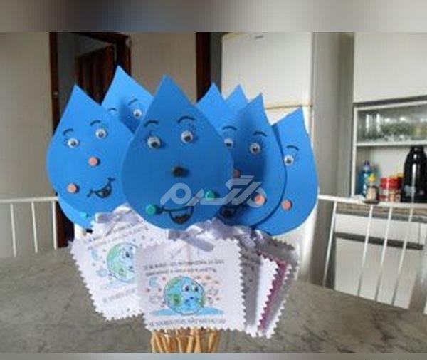 عکس کاردستی تاج قطره آب