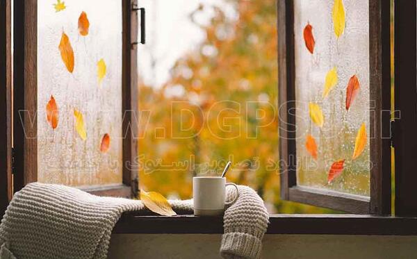 عکس پاییز با قهوه