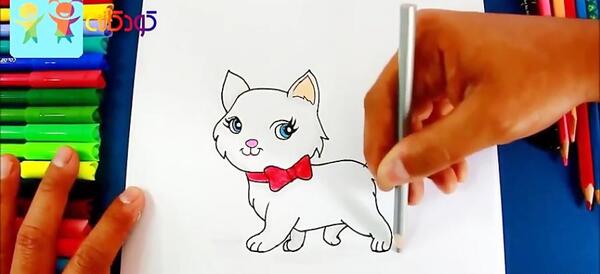 عکس نقاشی ساده گربه ملوس