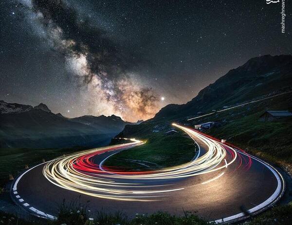 عکس خام شب پر ستاره