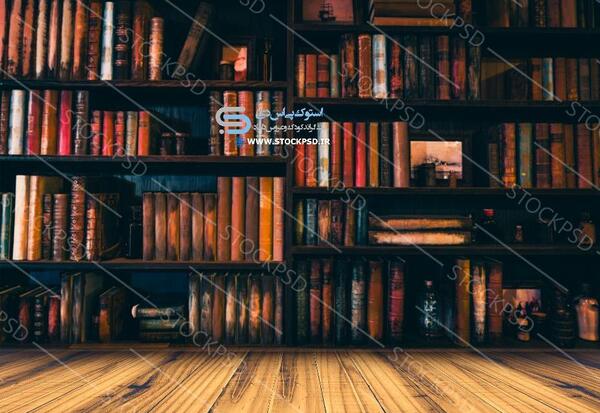 عکس کتابخانه برای بک گراند