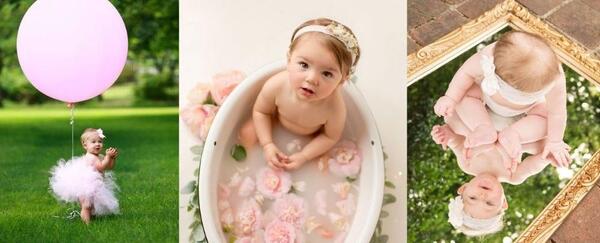 ایده عکس روز دختر برای نوزاد