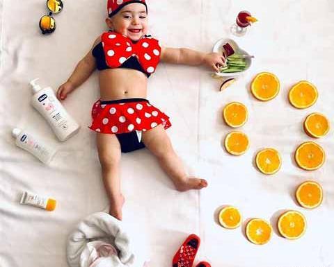 ایده عکس نه ماهگی دختر