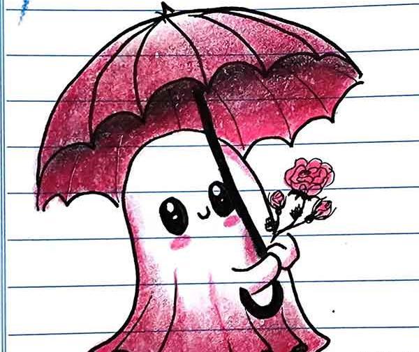 عکس ایده نقاشی آسان کیوت