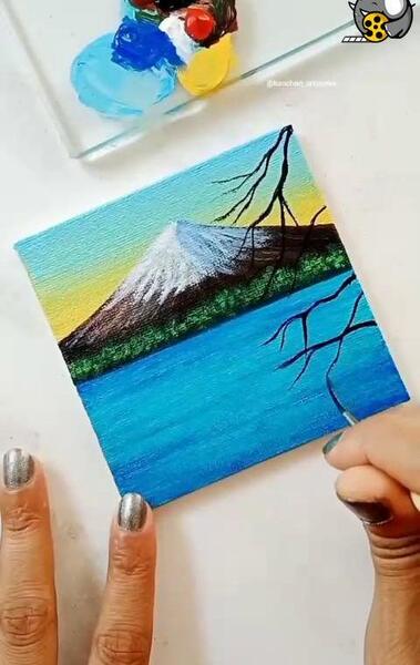 عکس ایده نقاشی با آبرنگ ساده و آسان