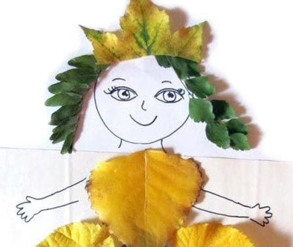 عکس ایده نقاشی پاییزی با برگ