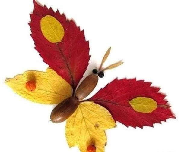 عکس ایده نقاشی پاییزی با برگ
