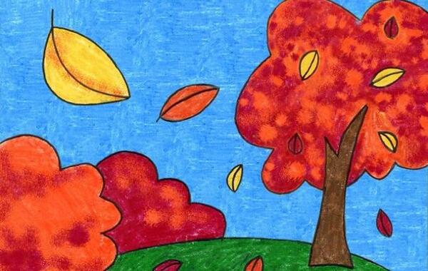 عکس ایده نقاشی پاییزی ساده