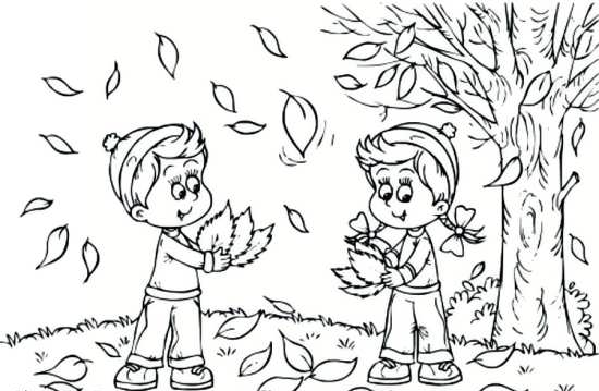 عکس ایده نقاشی پاییزی کودکانه