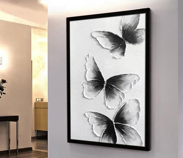عکس ایده نقاشی پروانه روی بوم