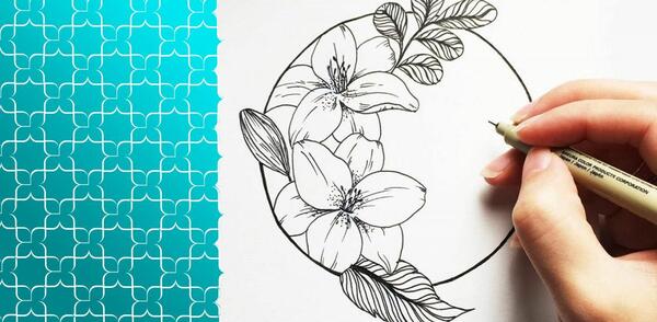 عکس ایده نقاشی روی پارچه ساده