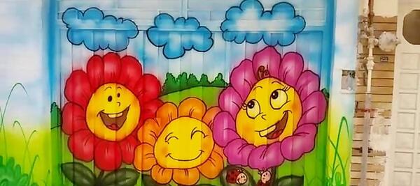 عکس ایده نقاشی روی دیوار مدرسه